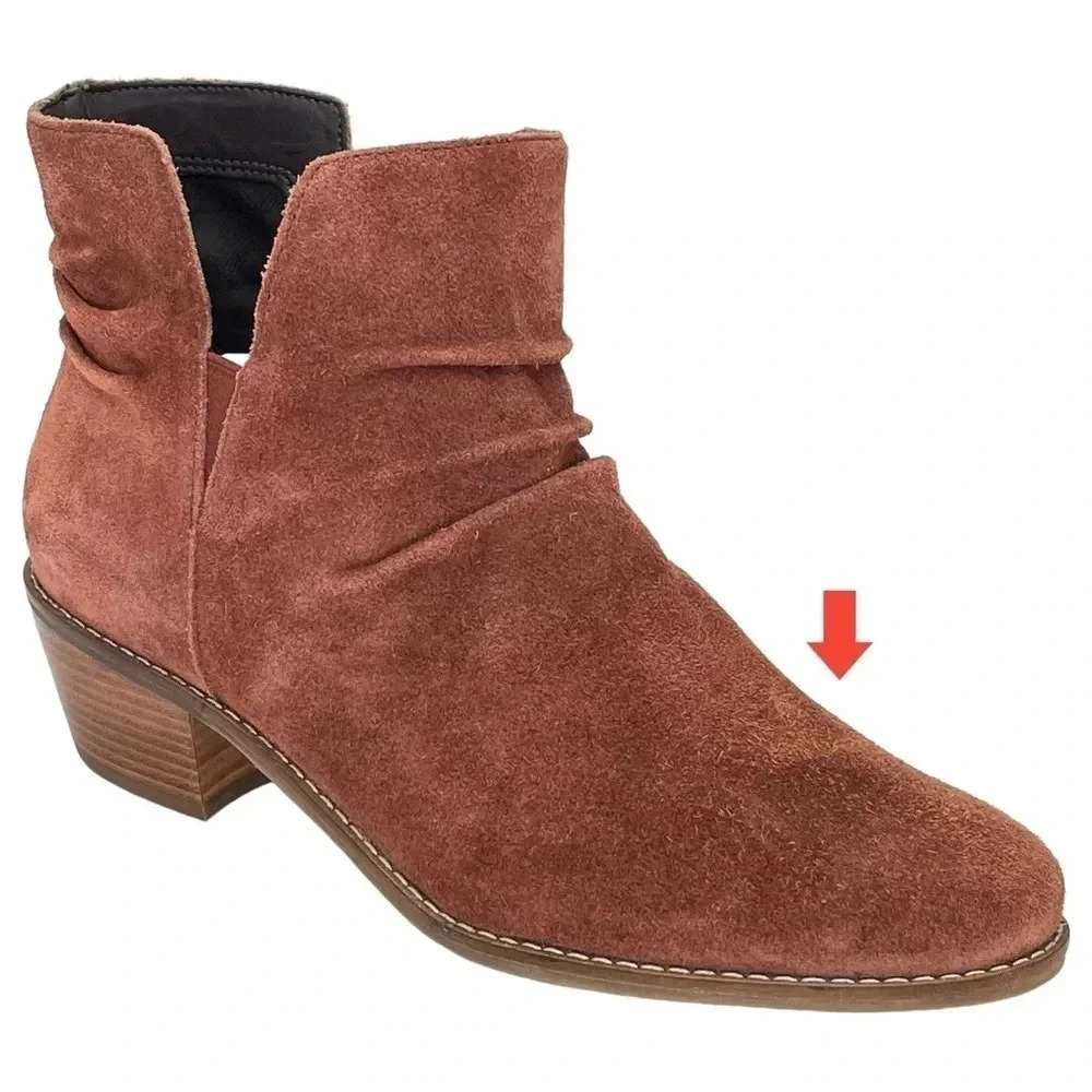 Cole Haan Alayna Mahogany Suede Leather Womens Ankle Boots Size 6.5M - Picture 5 of 11